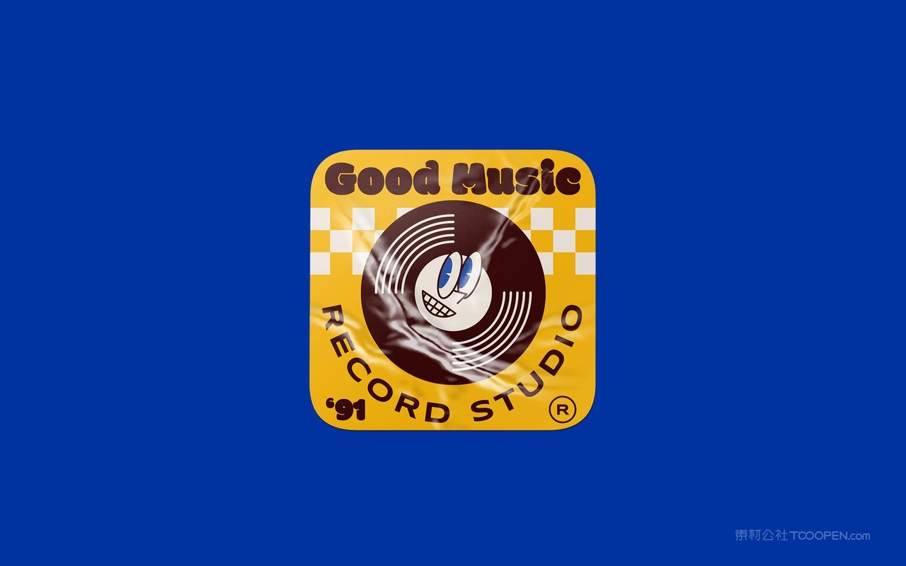 褶皱标签卷边不干胶贴纸样机 (7)