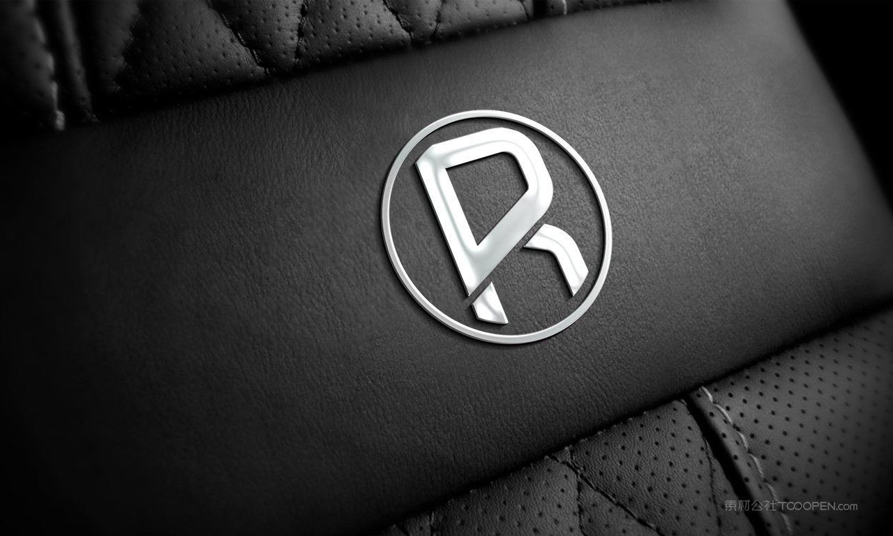 金属黑银特殊材质的3d logo 展示样机 (1)