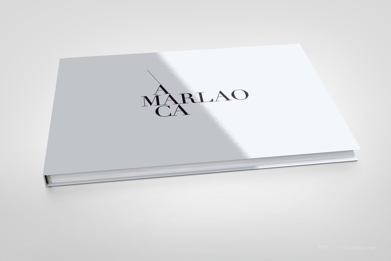 简洁书本画册样机封面设计