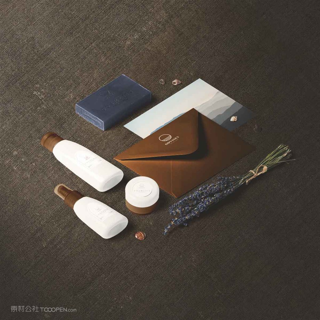 酒店化妆品vi样机贴图模板