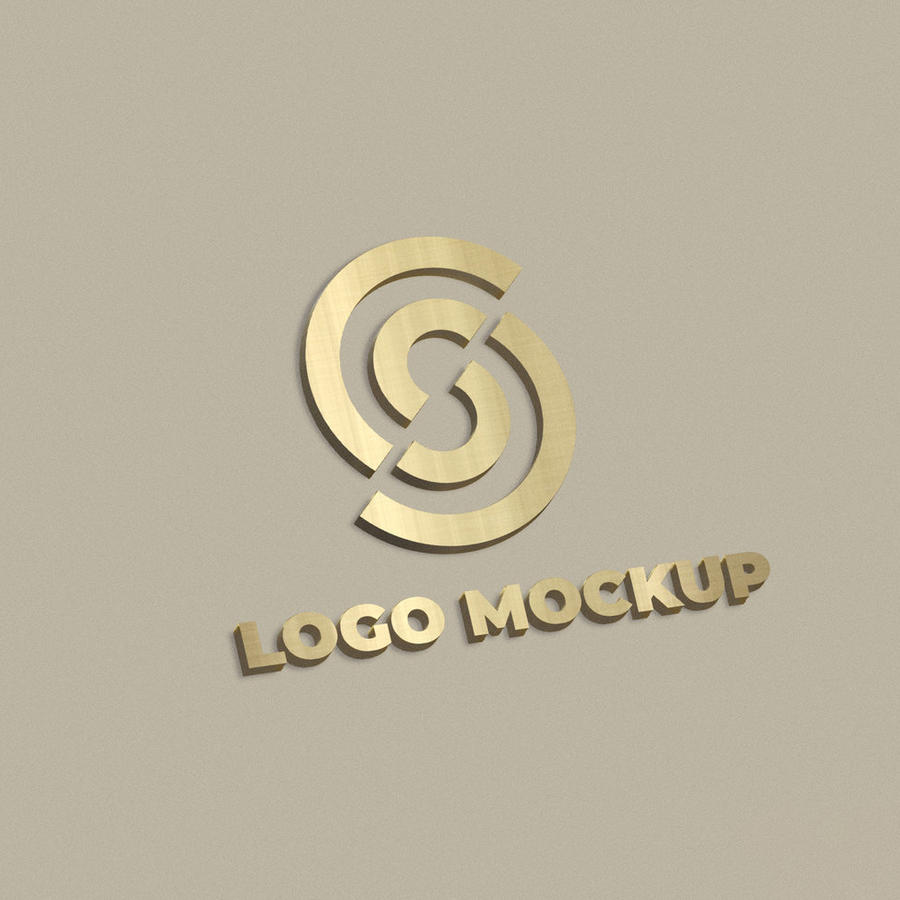 烫金立体标志精美logo样机