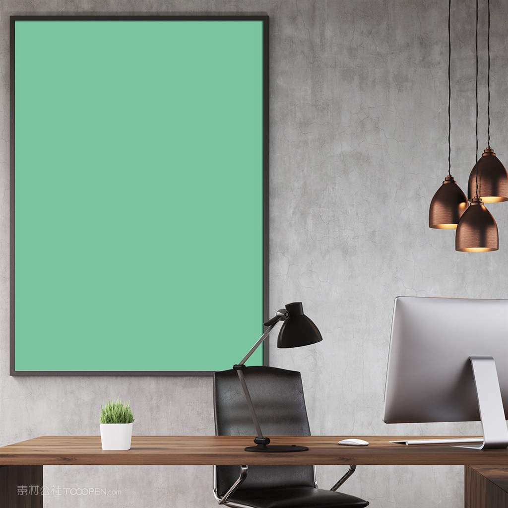 办公室海报样机设计