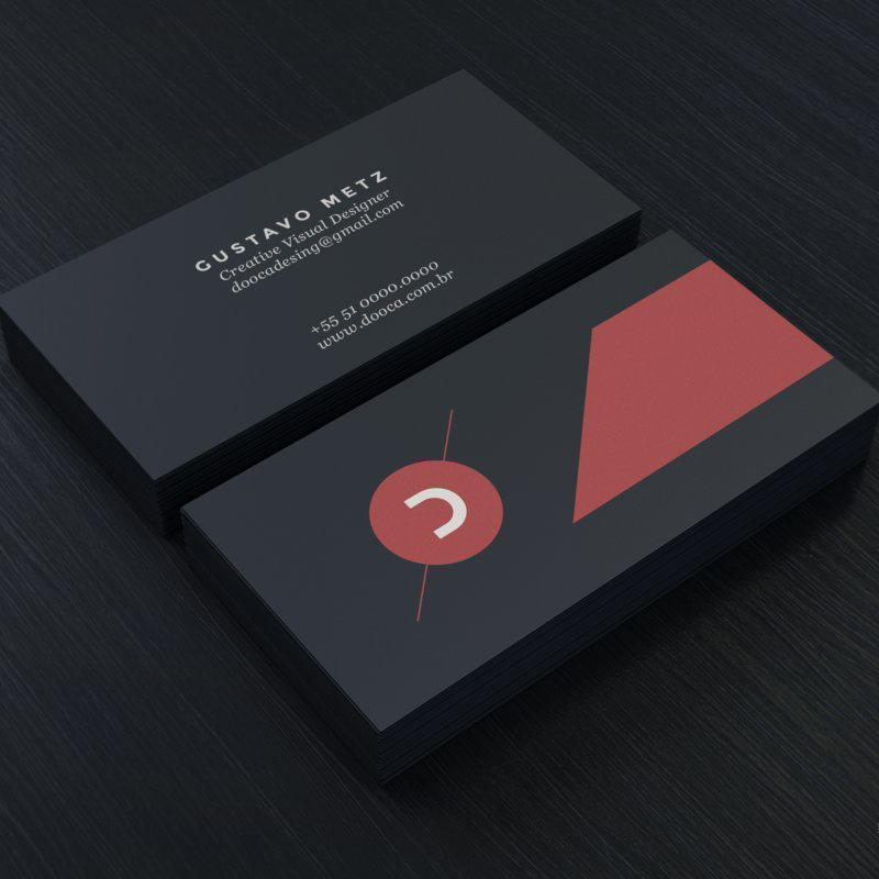 黑色高档名片精致办公用品品牌vi贴图