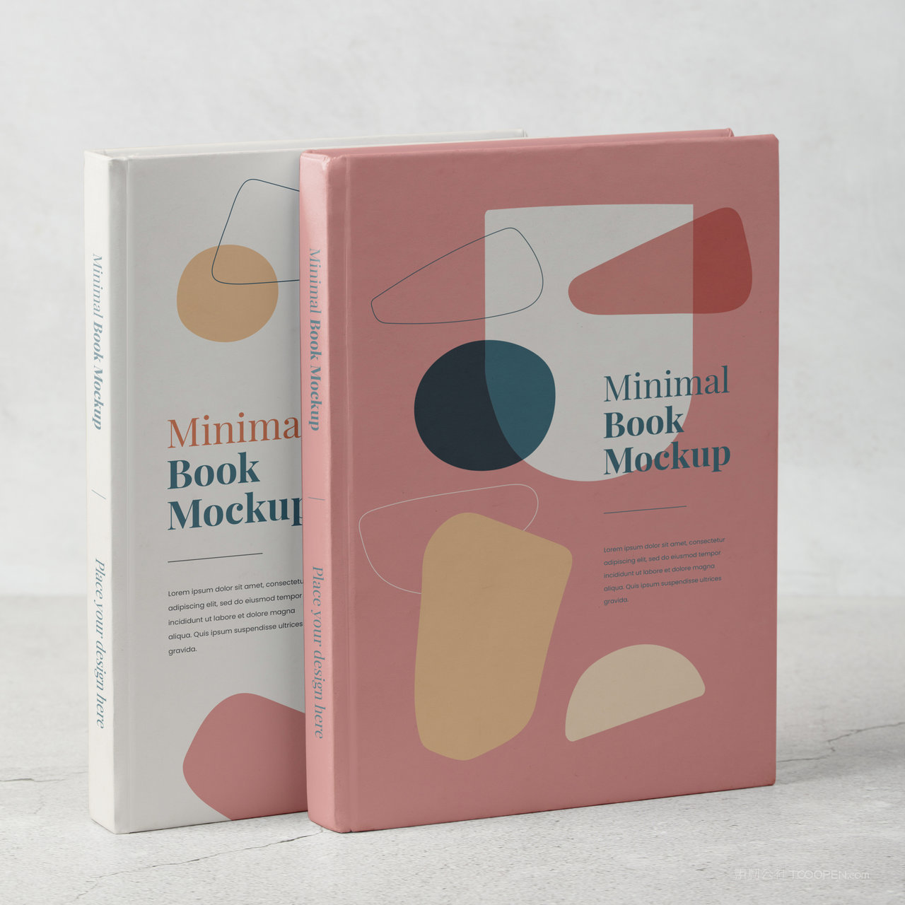 精装硬壳书籍画册封面封底贴图样机