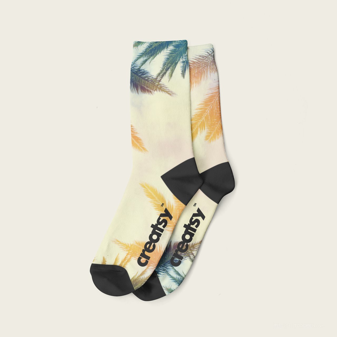 运动长袜子运动袜图案展示样机 (8)