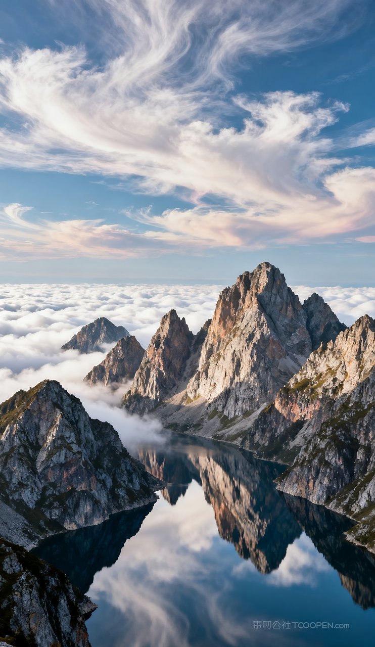 摄影山峰蓝天天空唯美意境青山山水