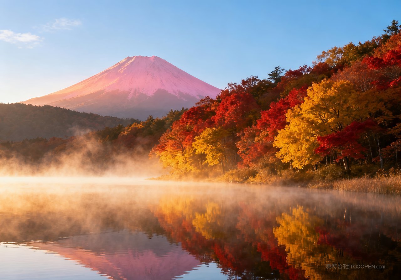 唯美蓝天湖泊山峰天空意境山水青山