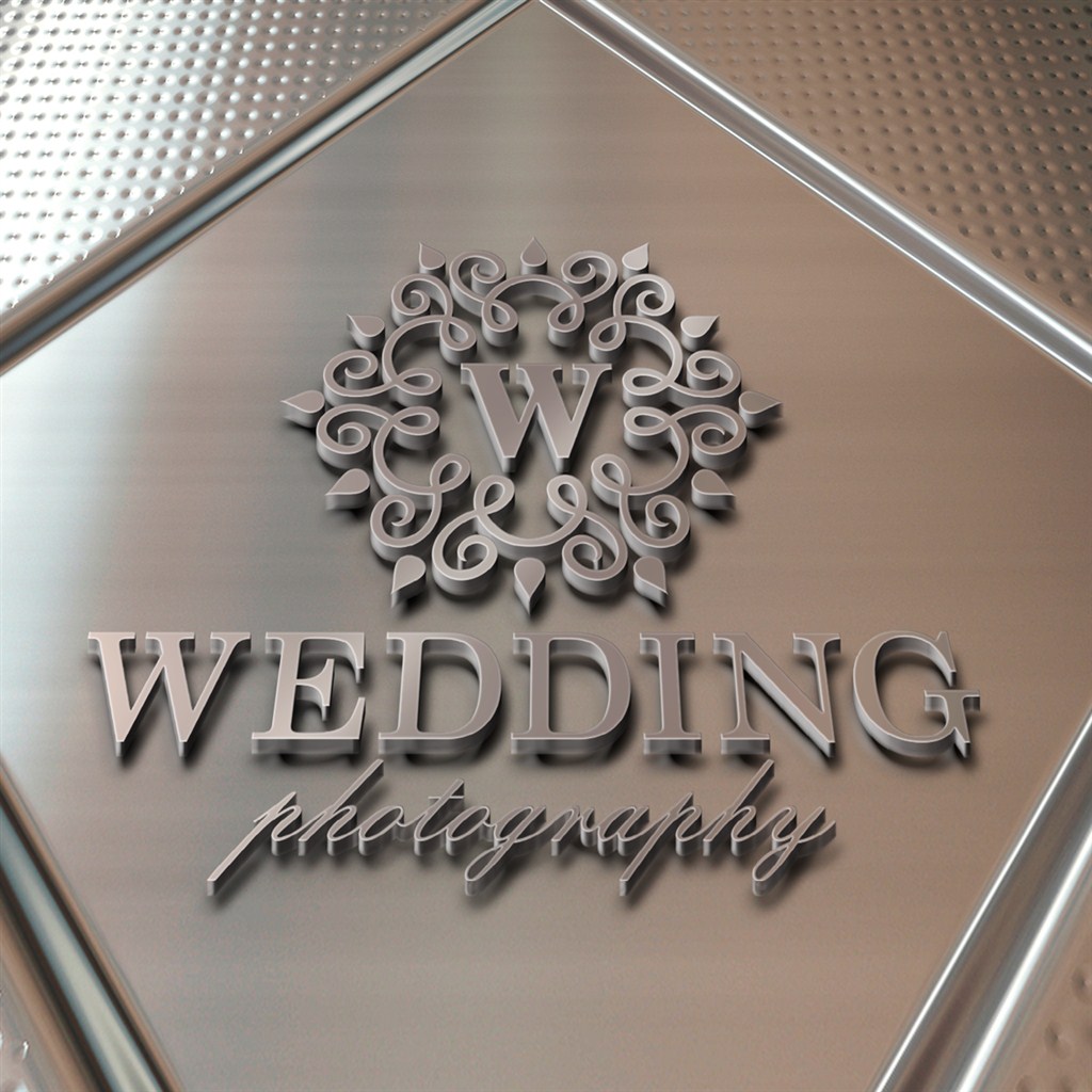 立体金属效果标志LOGO样机