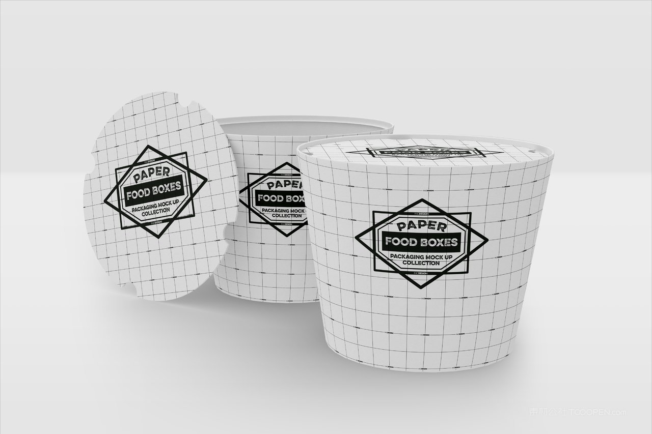 烘焙蛋糕面包店食品纸质包装贴图样机 (2)