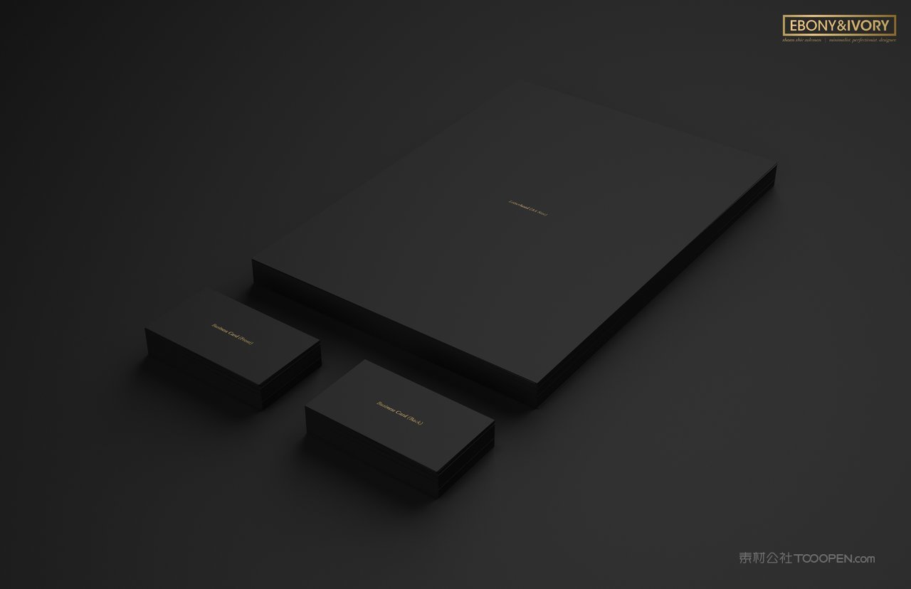 黑色质感企业vi样机贴图 (3)