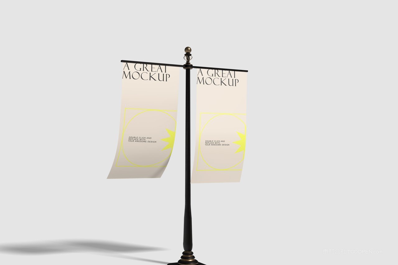 【1998期】户外道旗广告样机 (2)