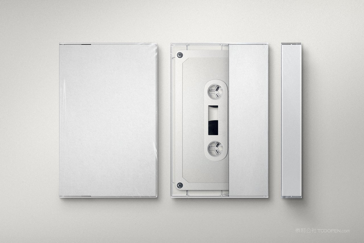 白色复古盒式音乐磁带包装样机 (9)