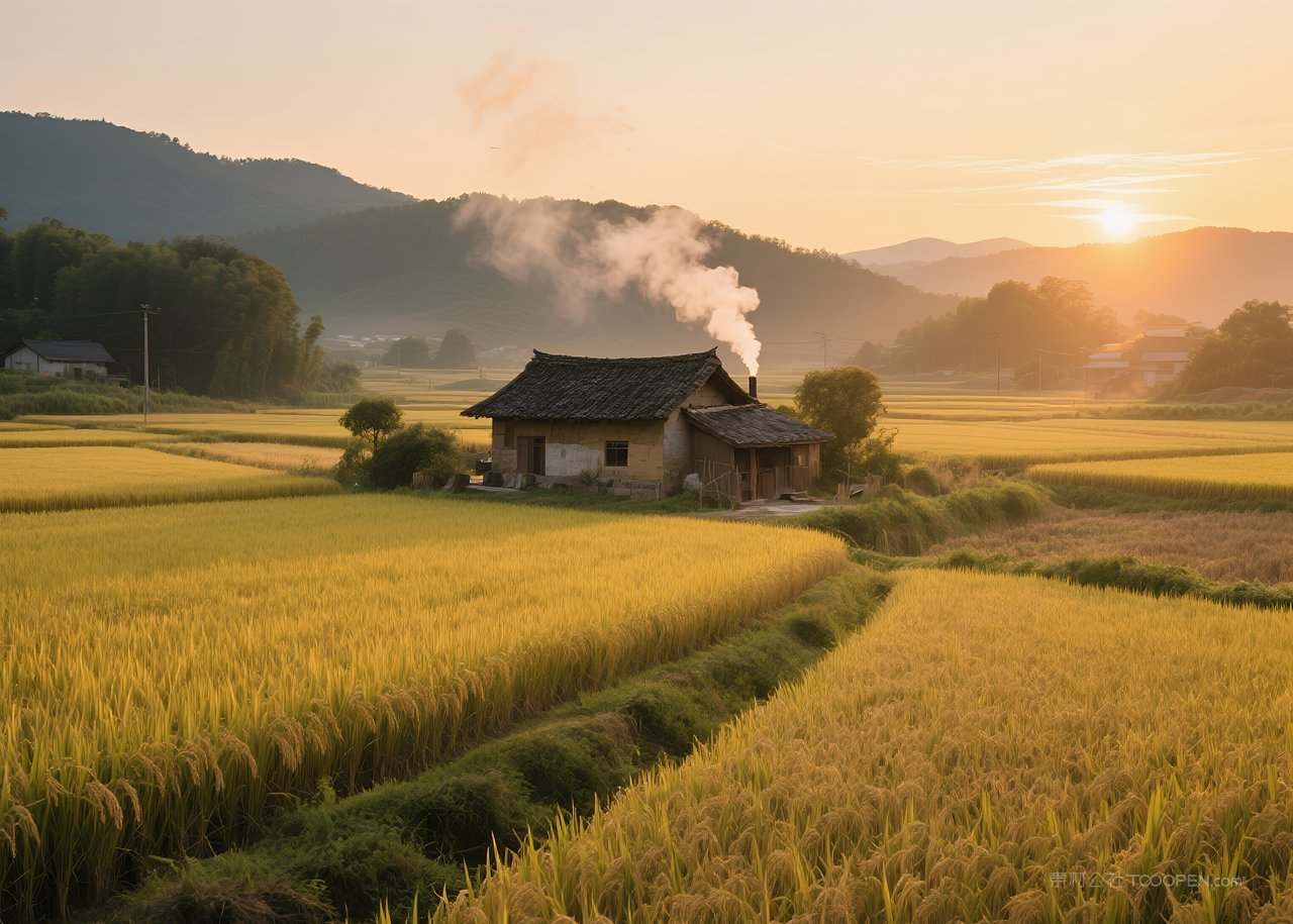 唯美云彩自然落日天空日落云层风景