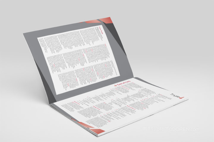 企业手册竖版骑马钉画册样机 (2)