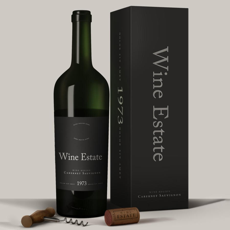 啤酒红酒酒瓶贴图样机 (12)