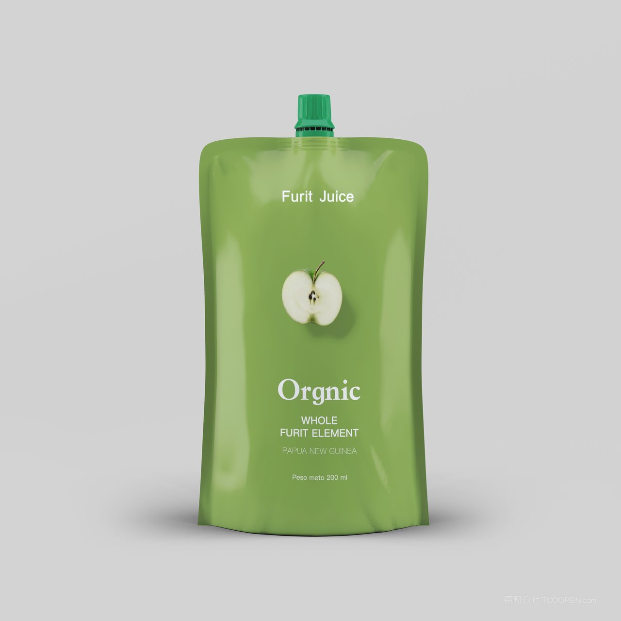 果汁饮料包装瓶贴透明玻璃瓶展示样机 (24)