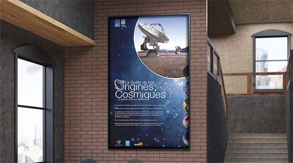 楼道口海报样机