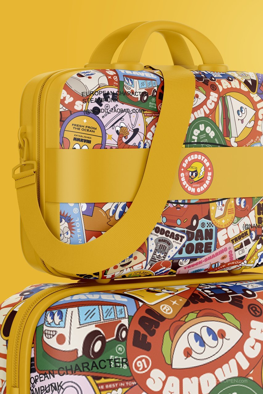 【2181期】单肩背包箱子图案设计展示样机 (6)