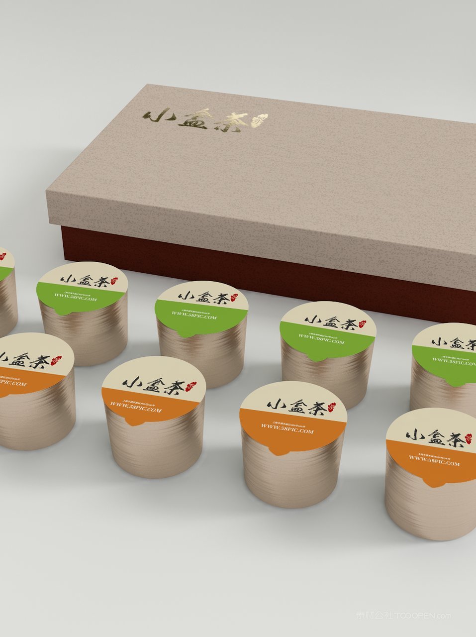 茶叶品牌包装盒样机  (5)