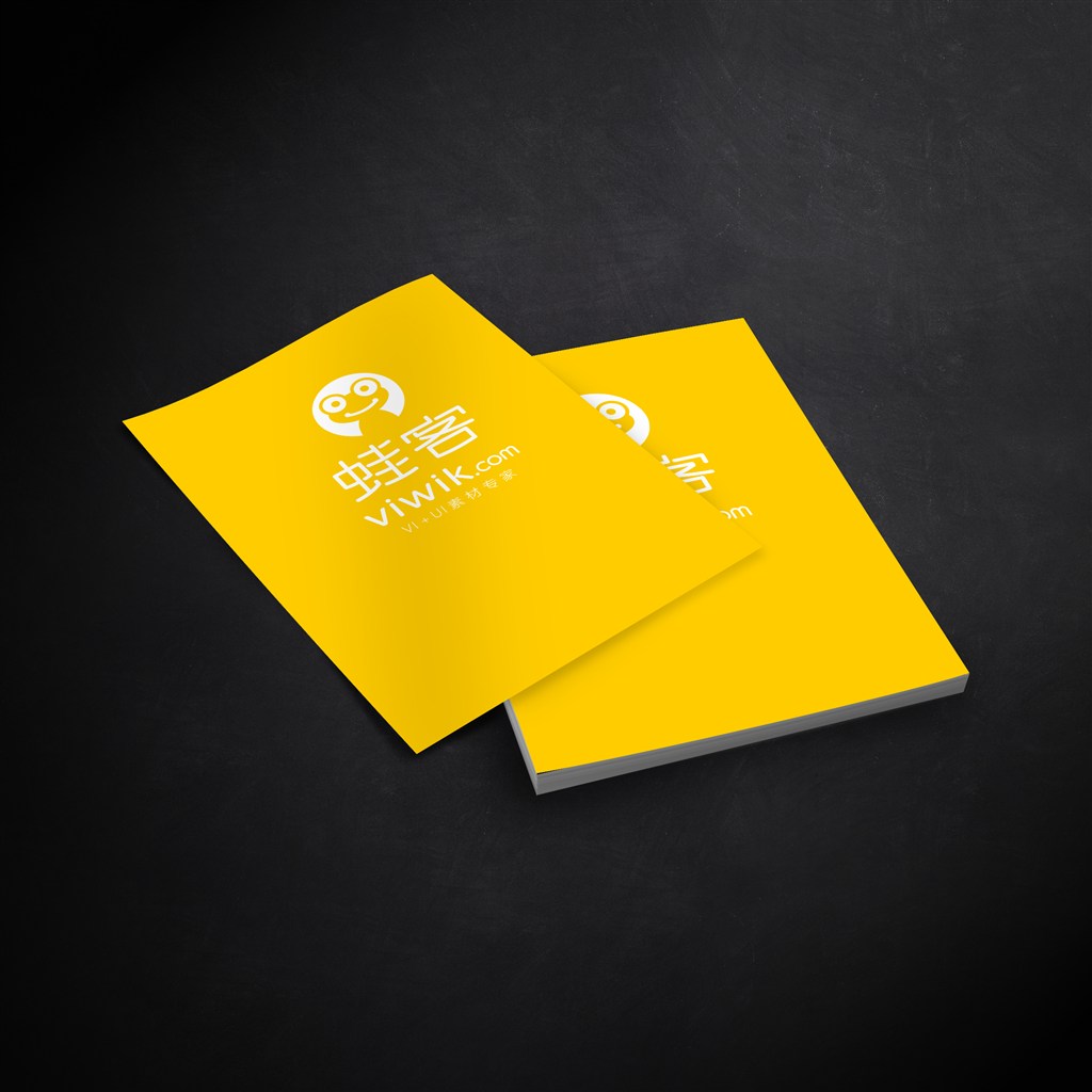 两本重叠画册样机