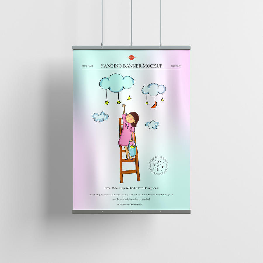 金属框架悬挂横幅样机