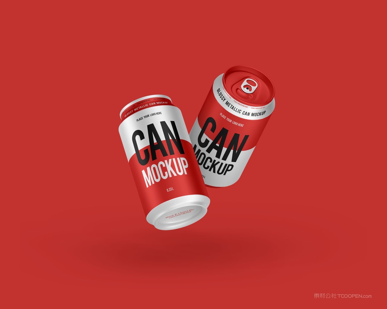 红白撞色易拉罐饮料包装样机 (6)