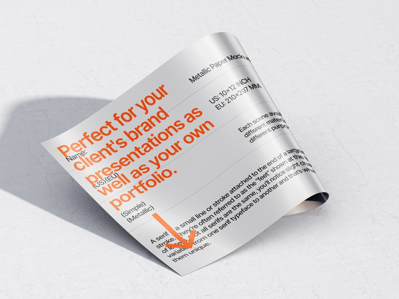 金属质感扭曲单页海报展示样机 (4)