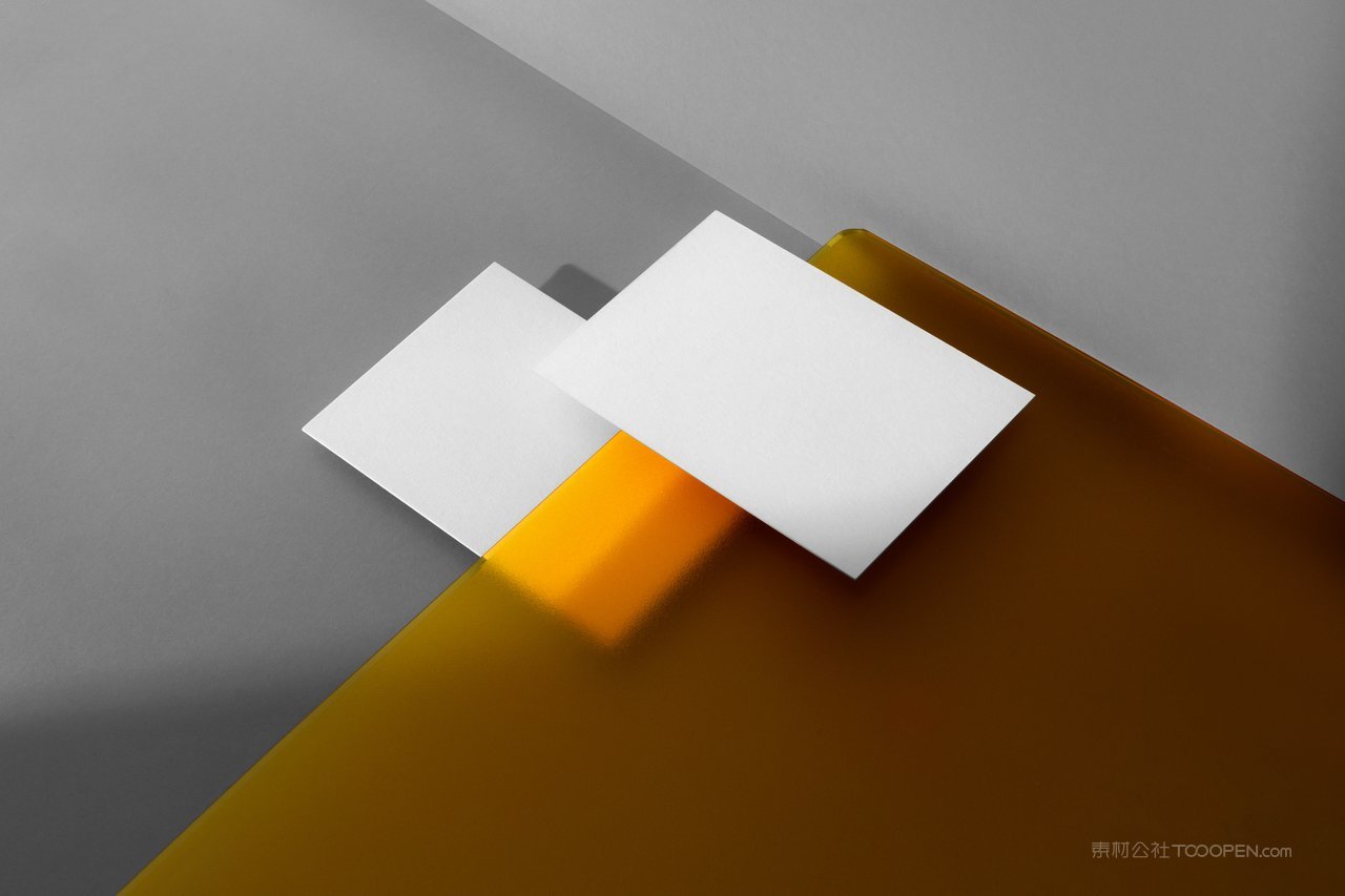 光影a4名片文具商务黑色光影vi品牌样机