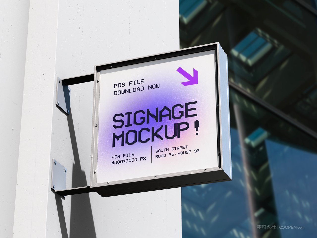 壁挂广告标牌样机