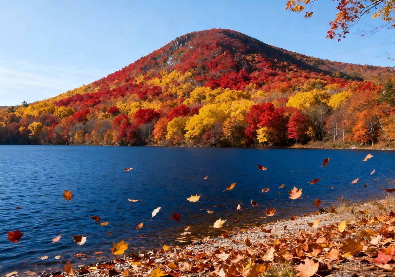 风景自然湖泊山水唯美景观山峰群山天空