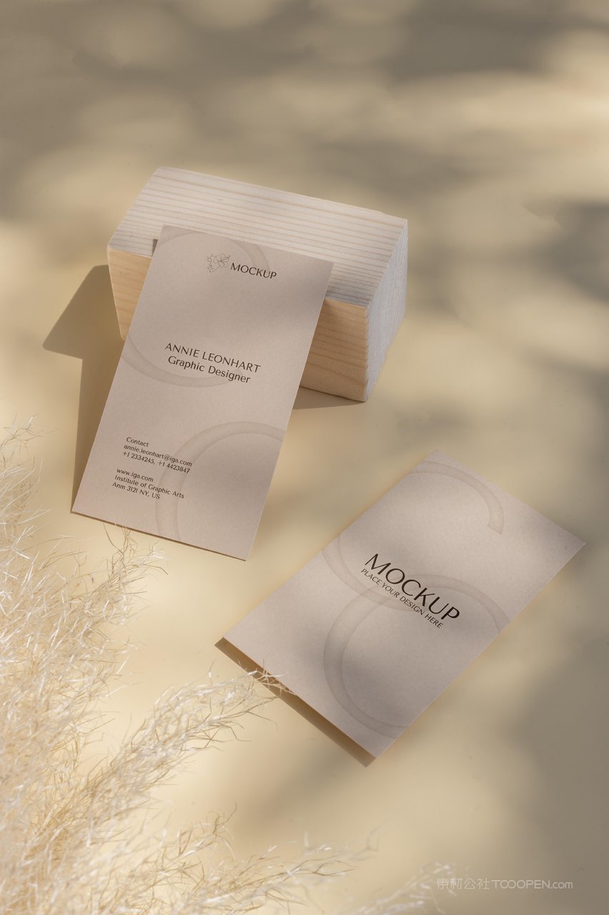 光影高清特种纸名片几何场景样机