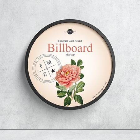 圆形广告牌样机
