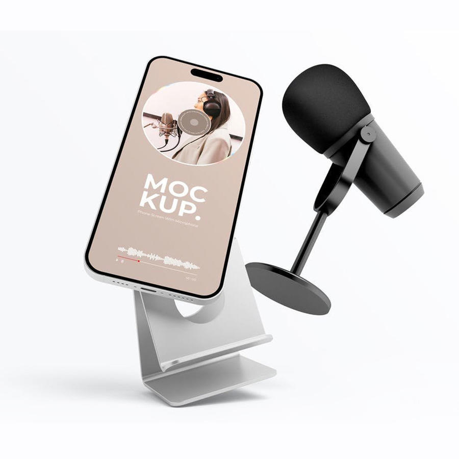 带麦克风的手机样机