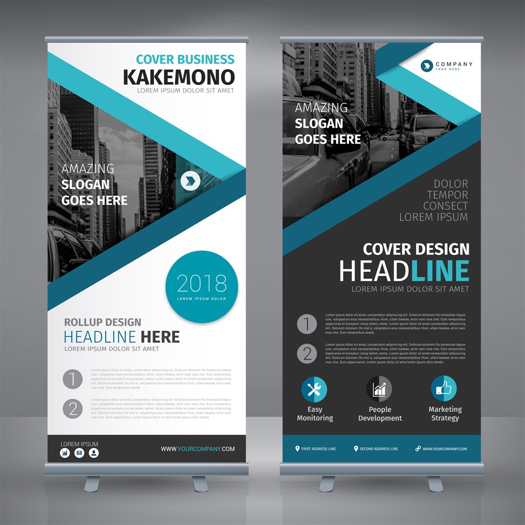 大气商务展架矢量素材