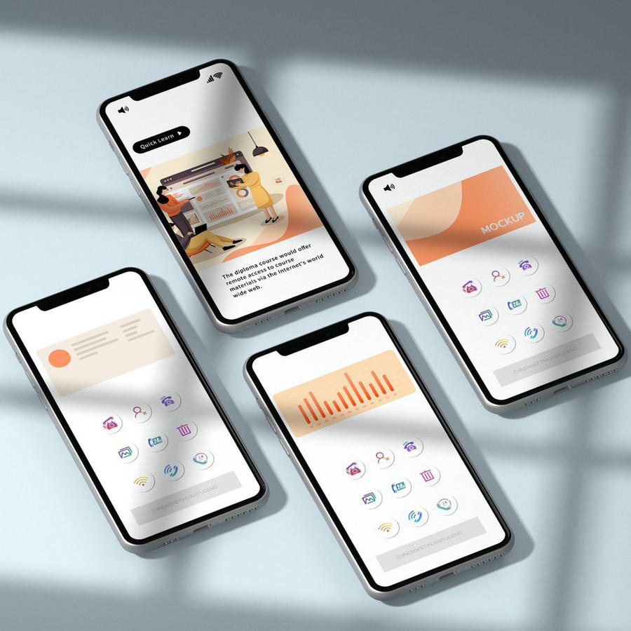 简洁米色手机屏app界面ui样机 (16)