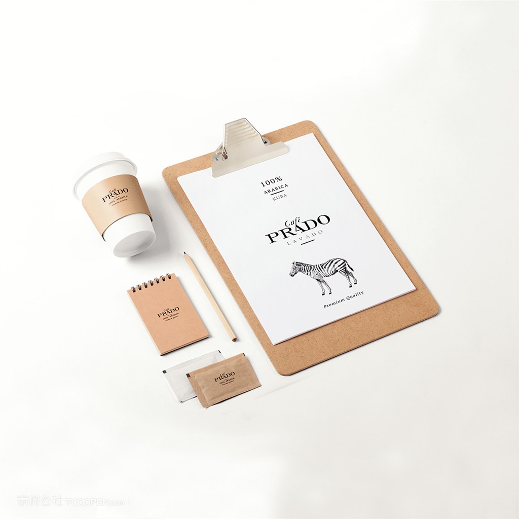 咖啡店品牌vi样机模板素材