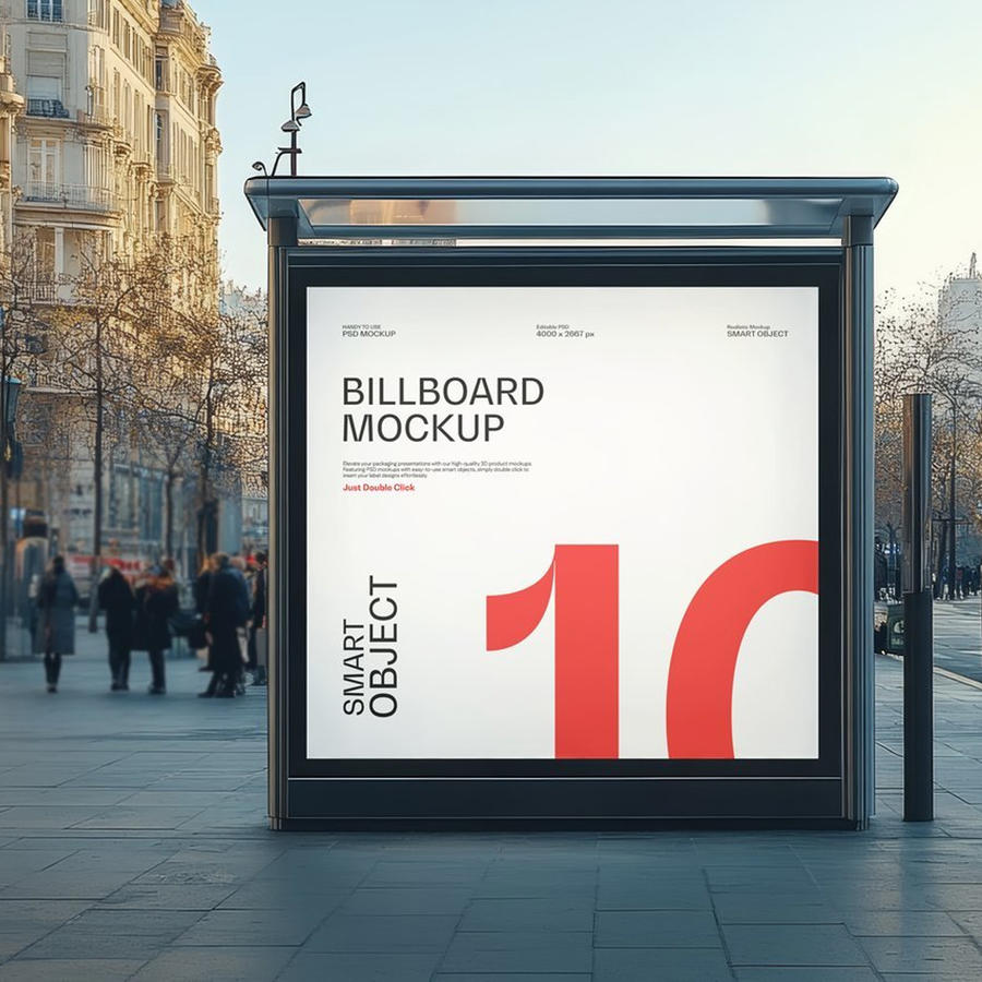 街道广告牌样机