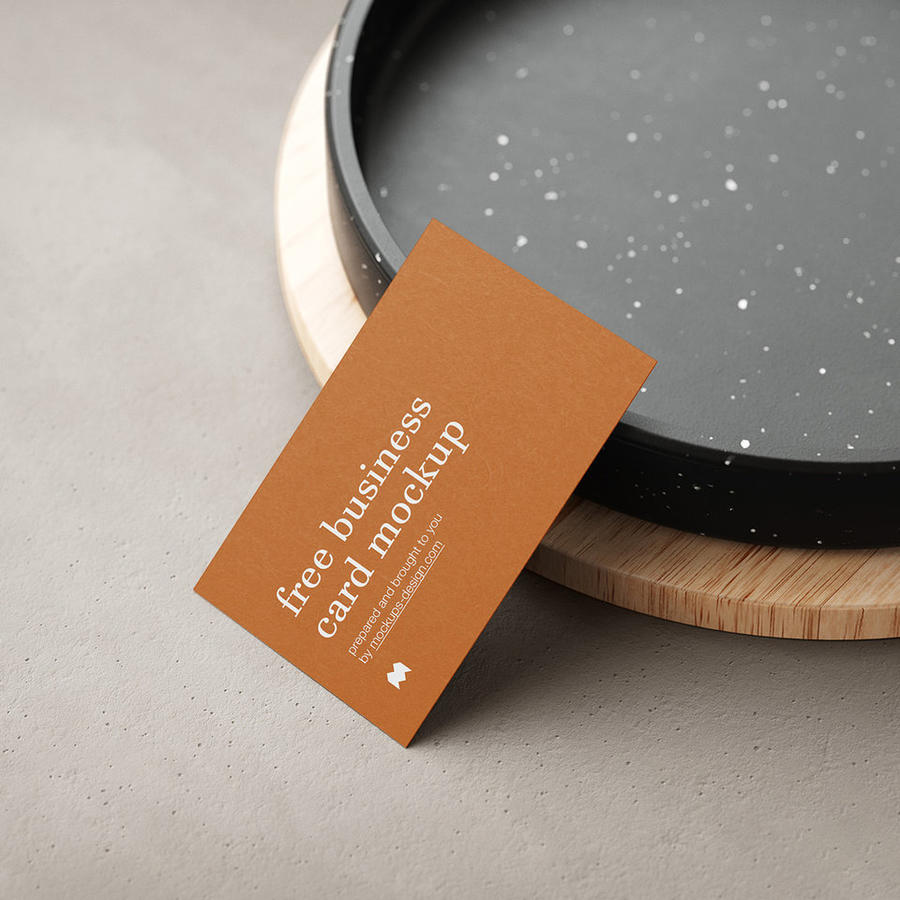 餐饮名片样机简约大气的名片样机