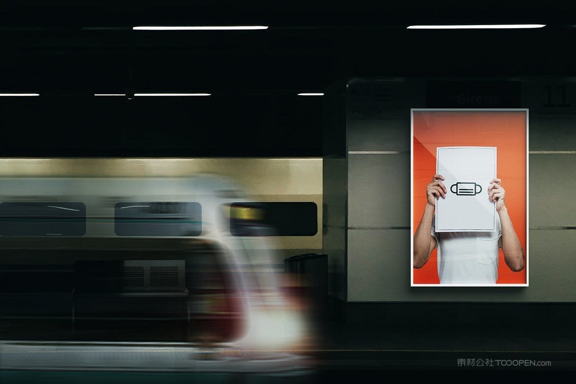 地铁站海报样机