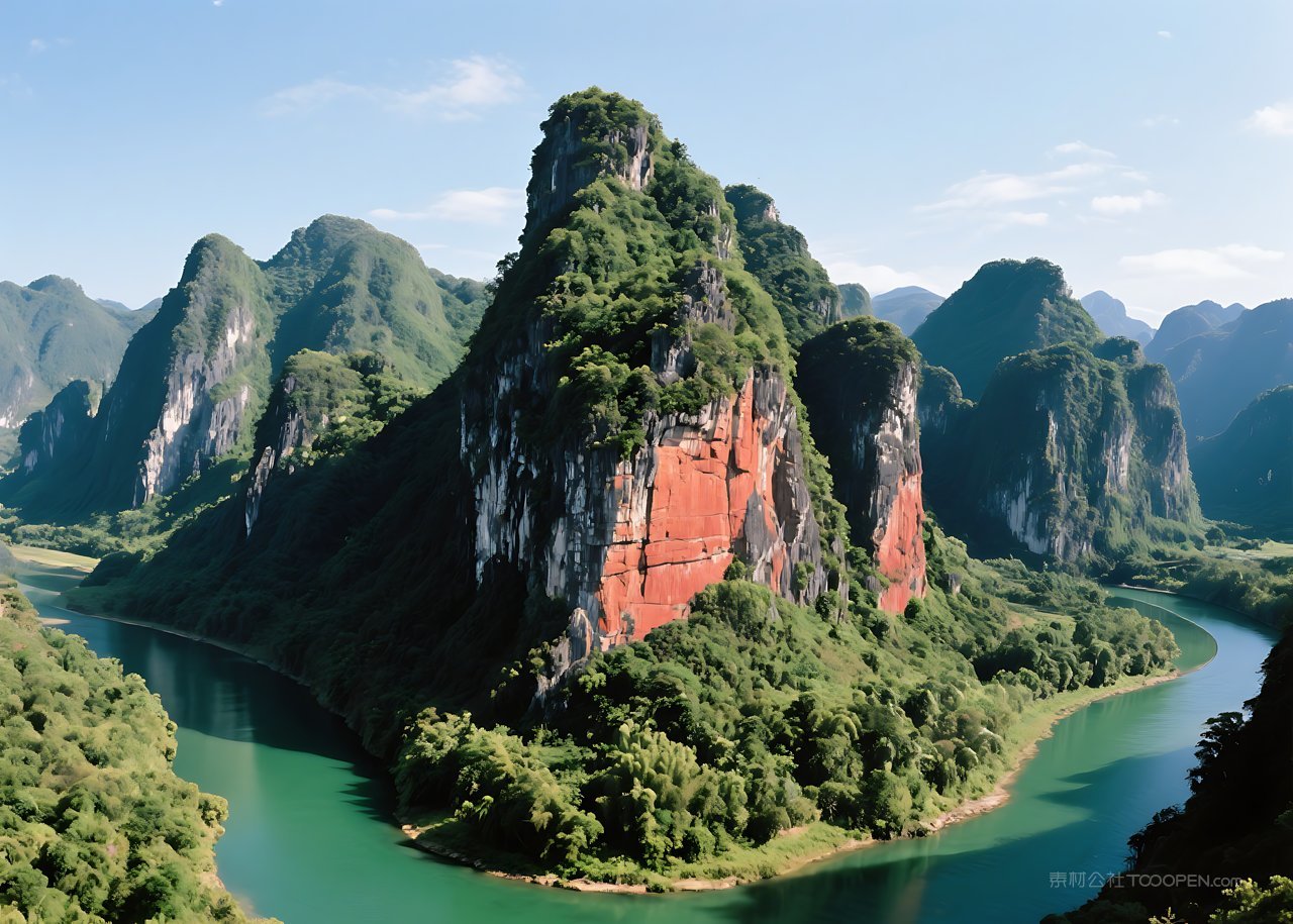 自然天空山水山峰唯美景色风景