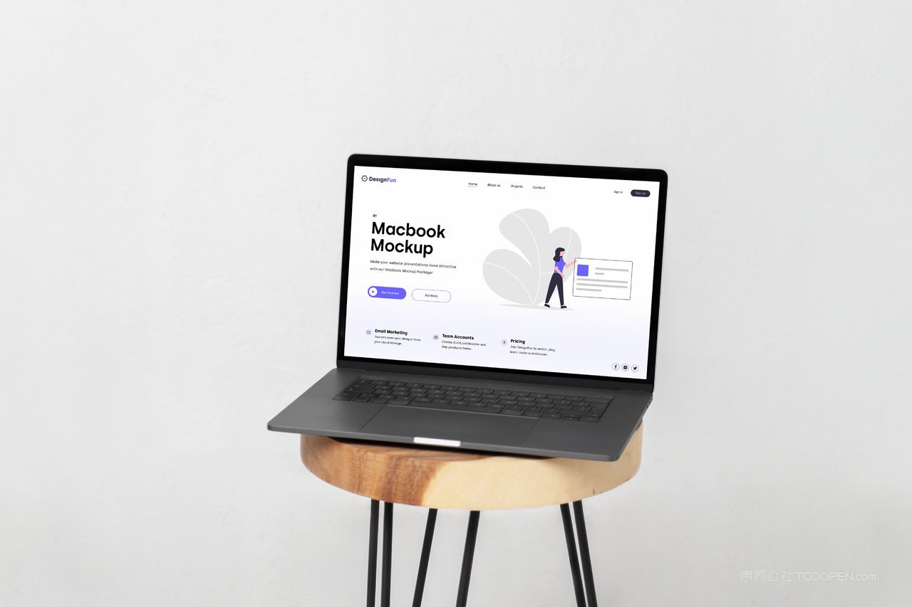 【2004期】卡通可爱苹果笔记本电脑ui界面样机 (17)