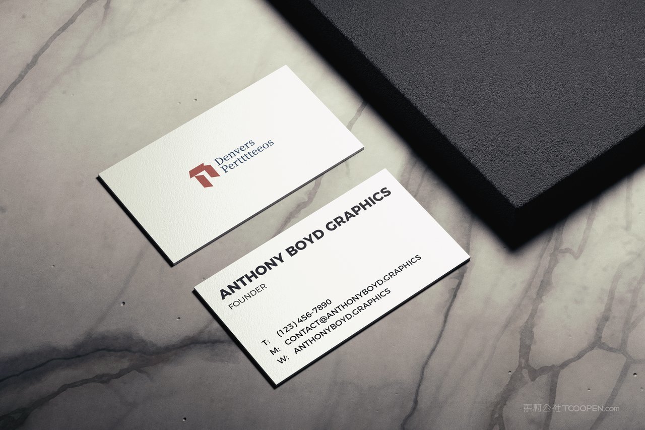 高档轻奢名片光影样机