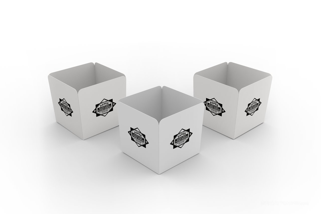 鸡米花包装盒品牌食品纸质包装贴图样机 (6)