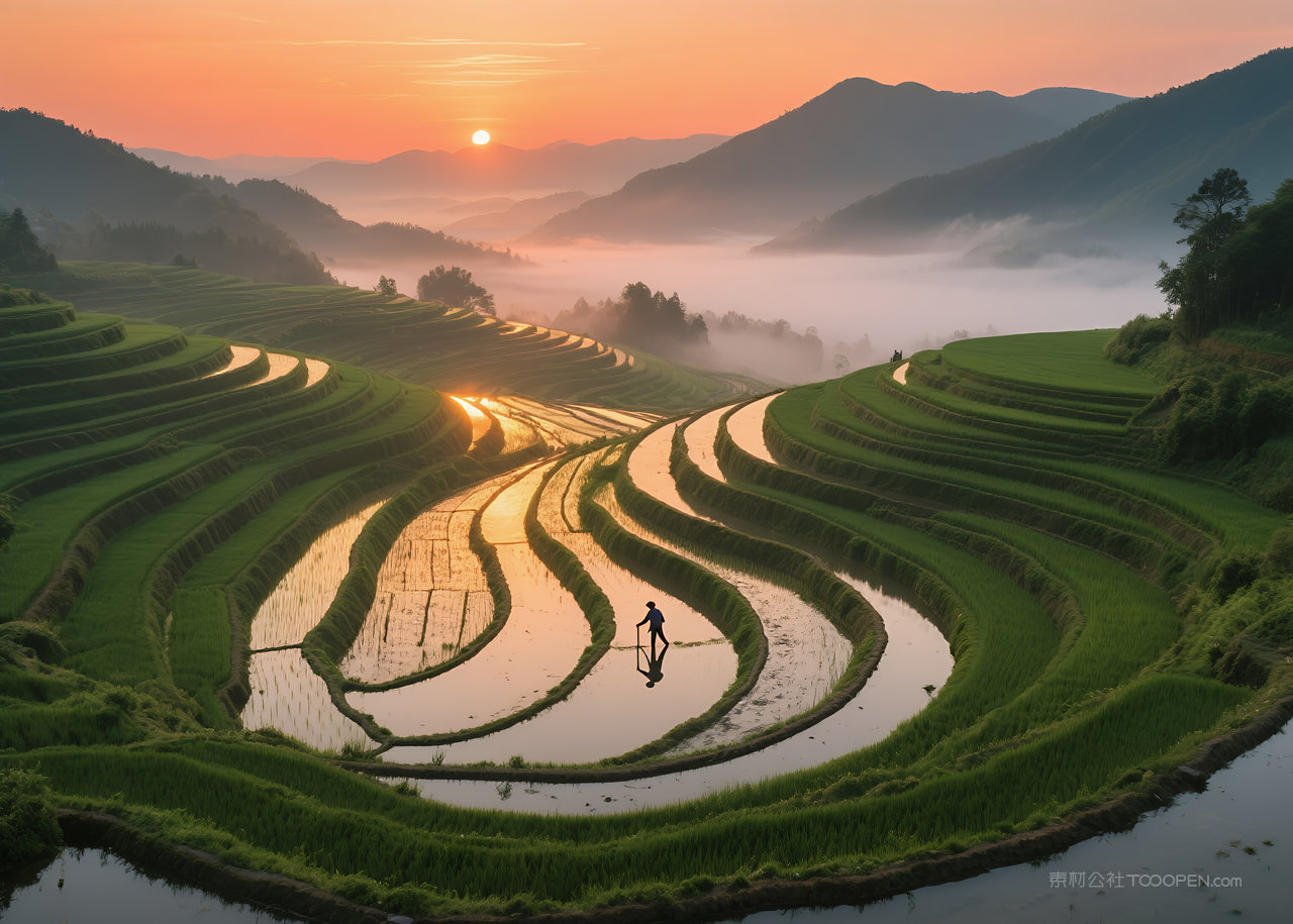 美丽云彩风景云层自然唯美风光天空日出