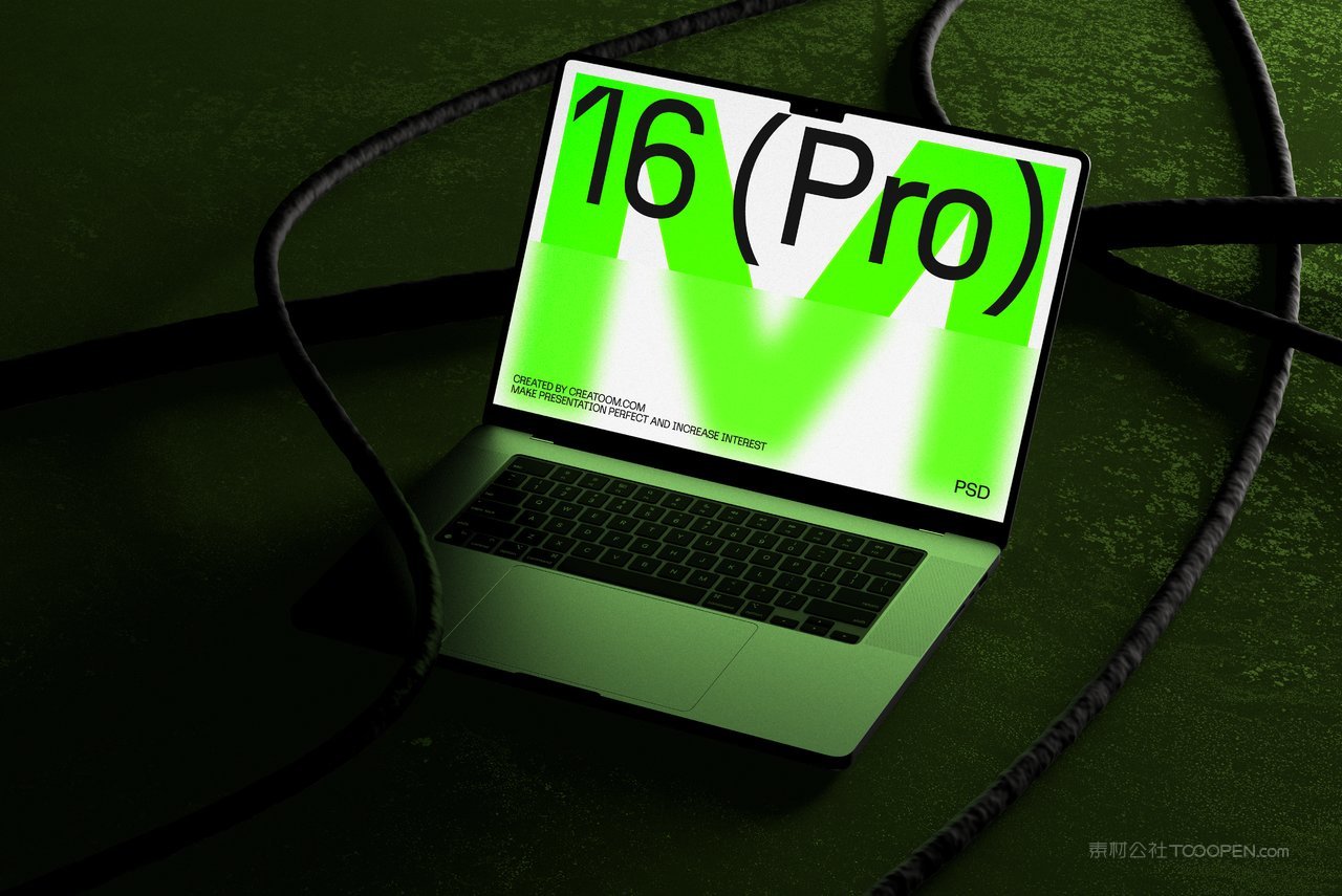 【2294期】潮流科幻工业苹果macbook pro笔记本电脑样机 (3)