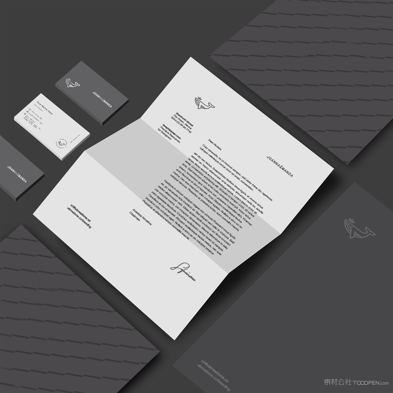 服装品牌VI文档名片样机