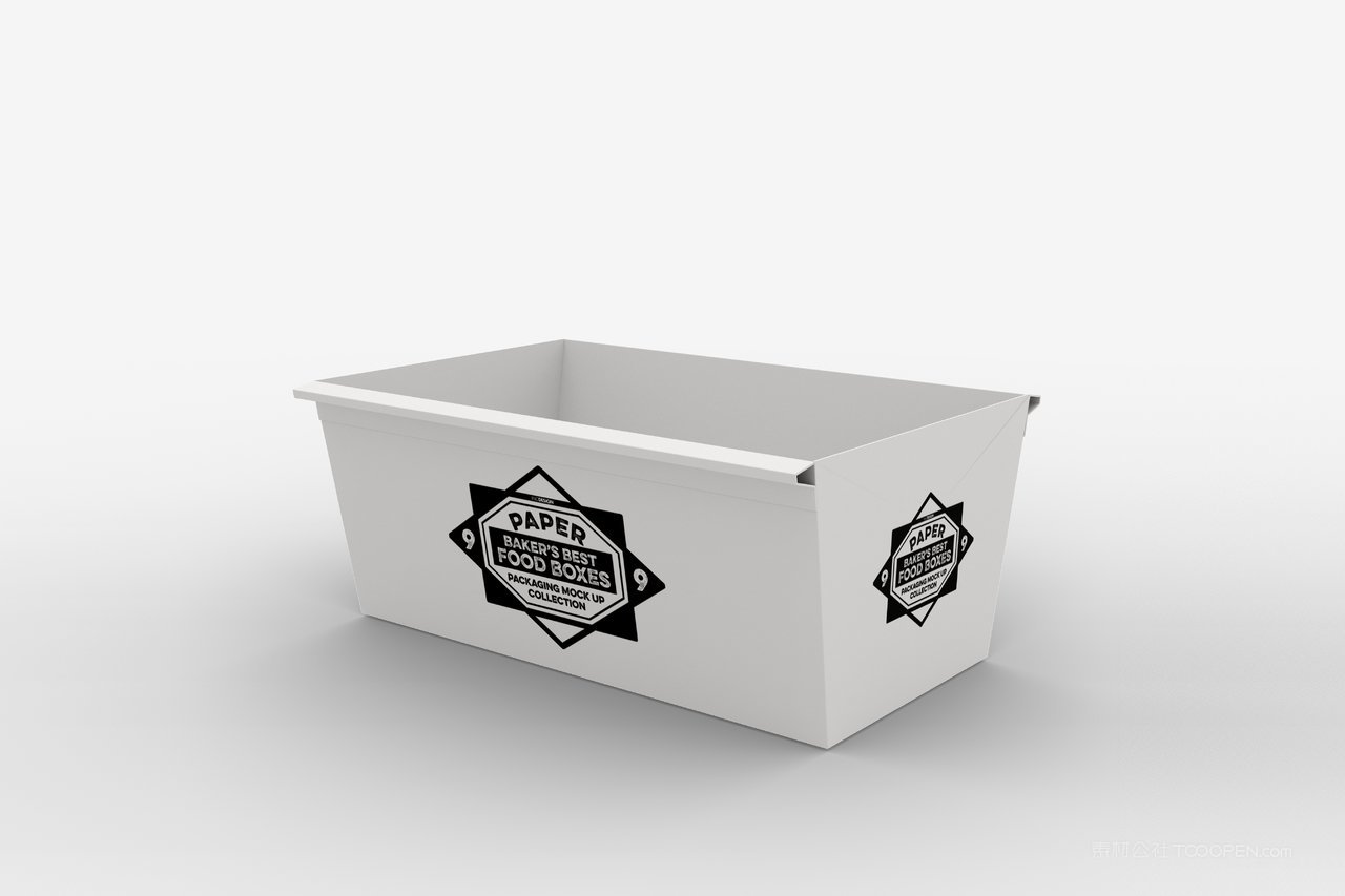 烘焙蛋糕面包店食品纸质包装贴图样机 (14)