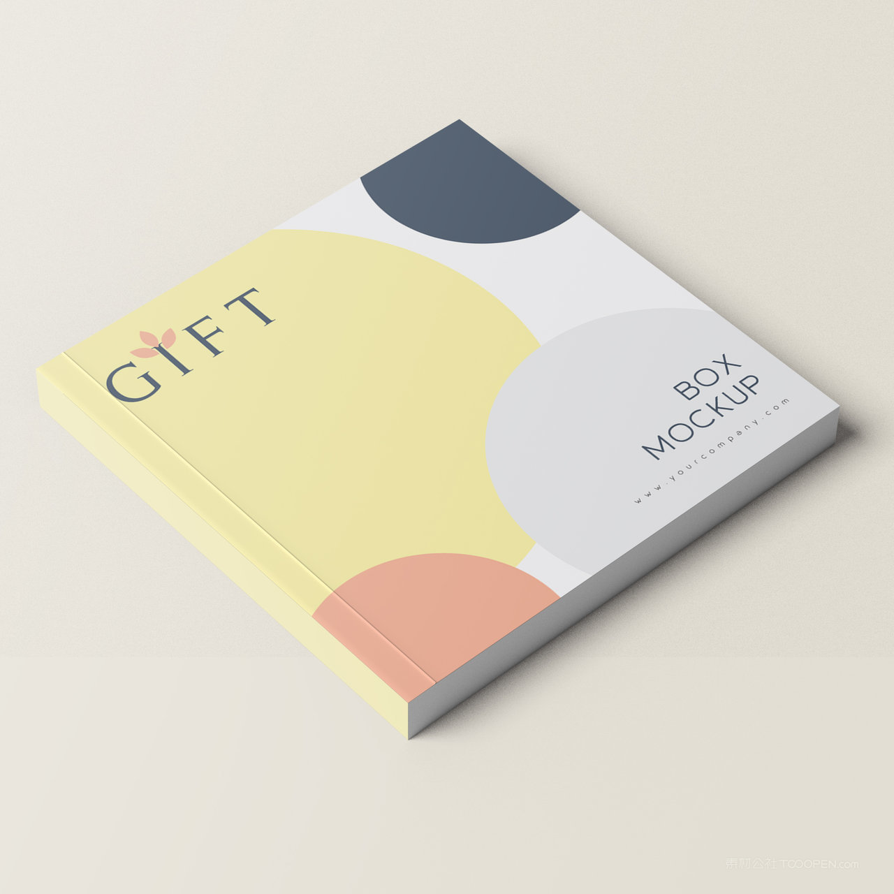 方形书本画册封面贴图样机