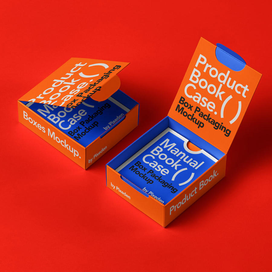 长方形潮玩文创包装纸盒vi贴图样机 (14)