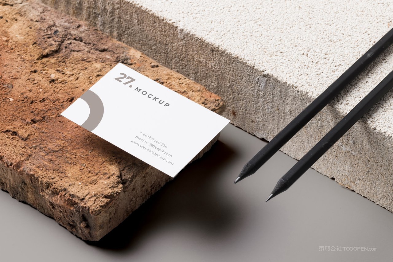 高档轻奢文艺白纸质名片场景样机